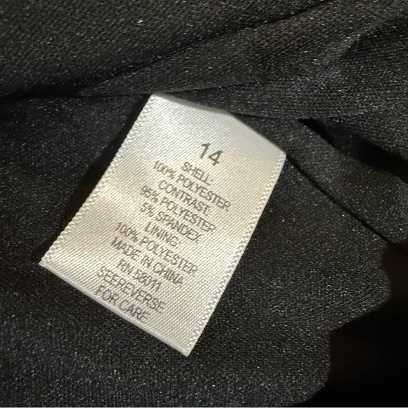 Dress barn Established 1962 Black Zip-Front Sheath Dress | Size 14 - Picture 7 of 16